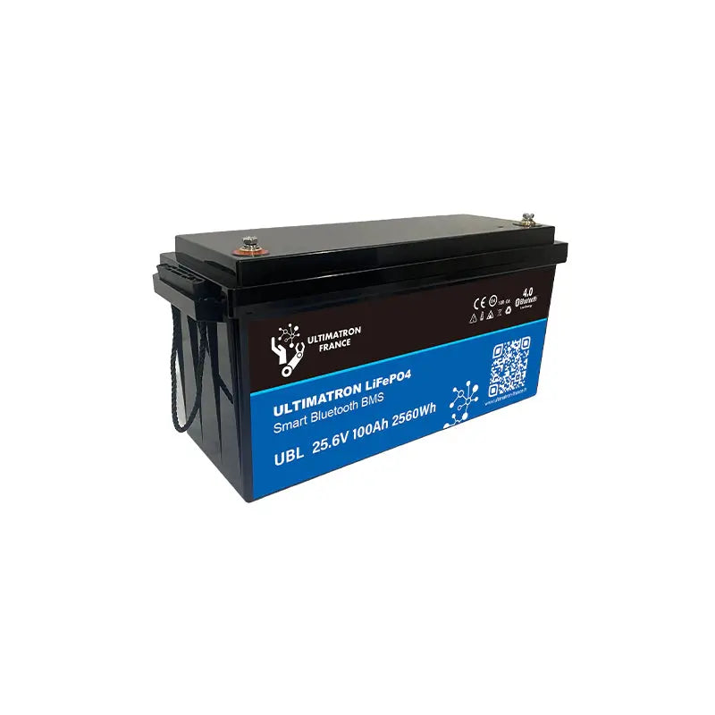 Batterie Lithium 25.6V 100Ah 2560Wh LiFePO4 Ultimatron France
